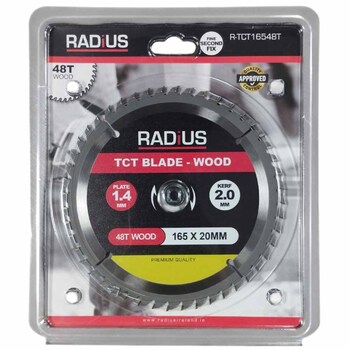 Radius Tct Blade 165mm x 20mm x 48t - Wood