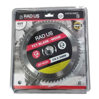 Radius Tct Blade 216mm X 30mm X 60t - Wood