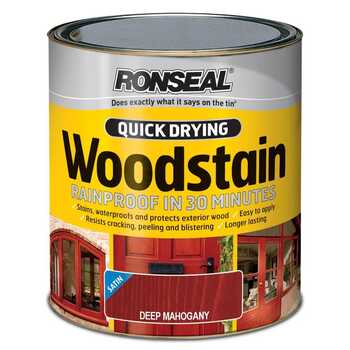 Ronseal 750Ml De/Mah Satin Quick Drying Woodstain