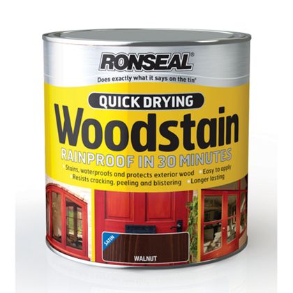 Ronseal 2.5Lt Walnut Satin Quick Drying Woodstain