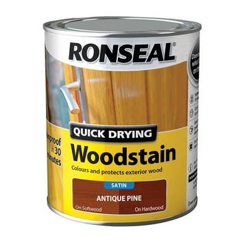 Ronseal 2.5Lt Antique Pine Satin Quick Drying Woodstain