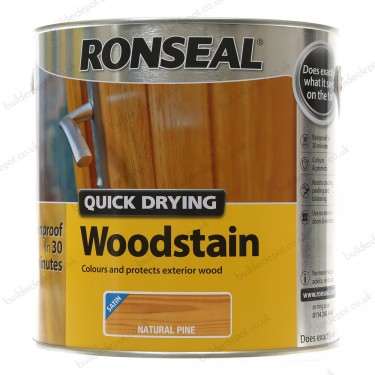 Ronseal 750Ml Quick Dry Wood Stain Satin Nat Pine