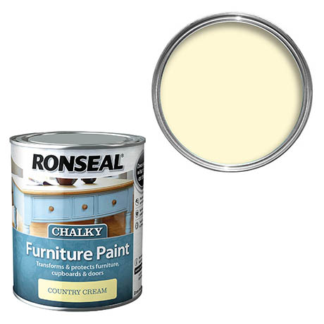 Ronseal Chalky Furniture Paint Country Cream 750Ml