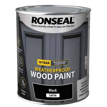 Ronseal 10Y Woodpaint Black Satin 750Ml