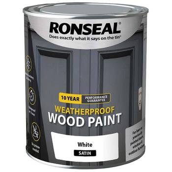 Ronseal 10Y Woodpaint Brilliant White Satin 750Ml