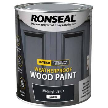 Ronseal 10Y Woodpaint Midnight Blue Satin 750Ml