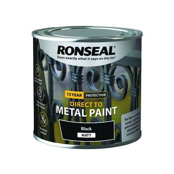 Ronseal Direct To Metal Black Matt 250Ml