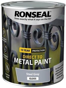 Ronseal Direct To Metal Steel Grey Gloss 250Ml