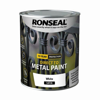 Ronseal Direct To Metal White Satin 750Ml
