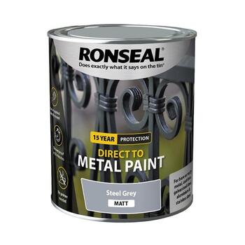Ronseal Direct To Metal Steel Grey Matt 750Ml