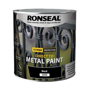 Ronseal Direct To Metal Black Satin 2.5L