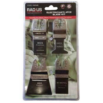 Radius 4 Piece Electricians Multi Tool Blade Set