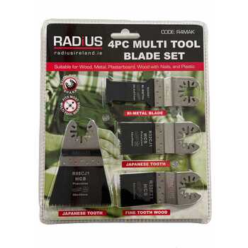Radius 4 Pce Multi-Tool Blade Set