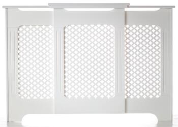 Classic Adjustable White Radiator Cabinet Medium