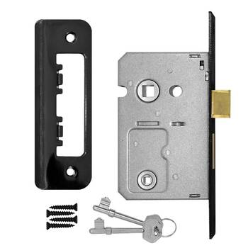2.5In Radius Black Bathroom Door Lock Bp