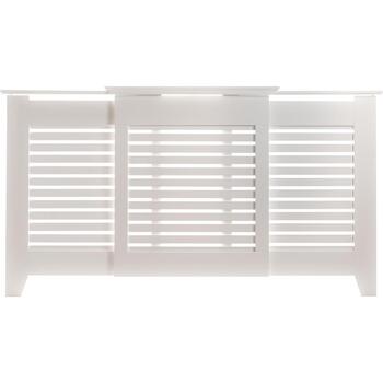 Contemporary Adjustable Radiator Cabinet White Medium