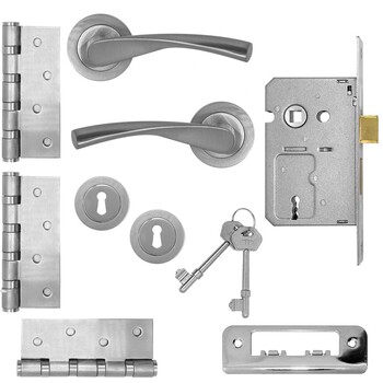 Radius Rhine On Rose Lockset With Hinges