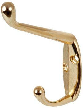 Sasta Brassed Hat & Coat Hook Single