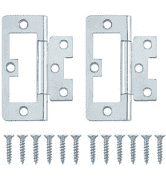 Sasta 2 1/2In Zinc Flush Hinges (Pack Of 2)