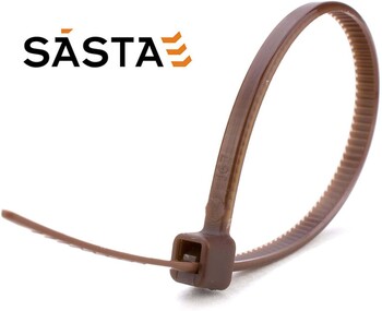 Sasta 4.8X200mm 8In Brown Cable Tie (Pk 100)