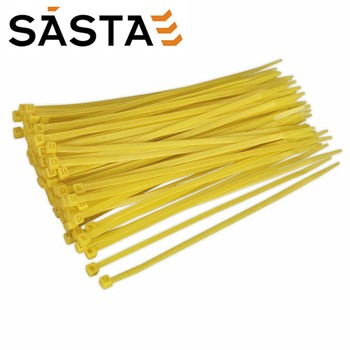 Sasta 4.8X200mm 8In Yellow Cable Tie (Pk 100)