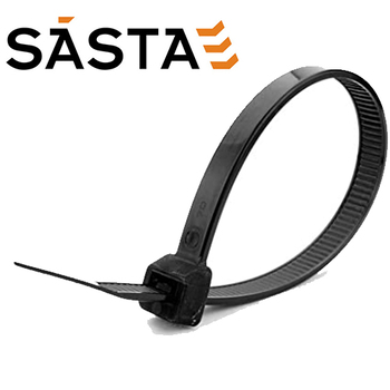 Sasta 2.5 X 100mm 4In Black Cable Ties (Pk 100)