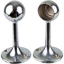 Chrome Towel Rail End Hanging Brkt 25mm (Pk Of 2)