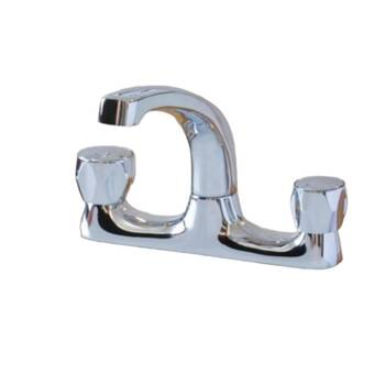 Aqua Deck Dual Flow C/P Sink Mixer 2 Tap Hole