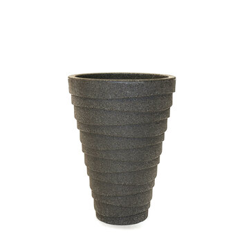 Trojan 33Cm Round Planter Charcoal 46Cm High