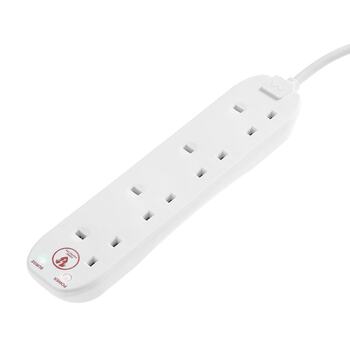 13A 4 Gang 2M Surge Protection Extension Lead