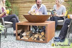 Moho Oxidised Cast Iron Firepit With Steel Stand