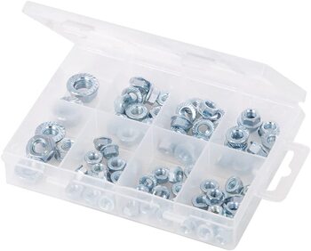 Silverline Flange Nuts Assorted 78Pce