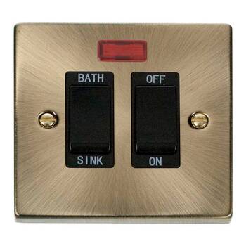 Deco Antique Brass Immersion Switch Black Insert