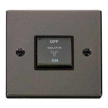 Click Deco Black Nickel Fan Isolator Switch