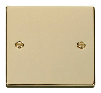 Deco Polished Brass 1G Blank Plate