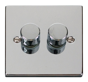 Deco Polished Chrome 2G Single Plate Dimmer
