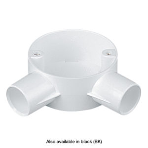 25MM PVC Conduit Angle Box - White