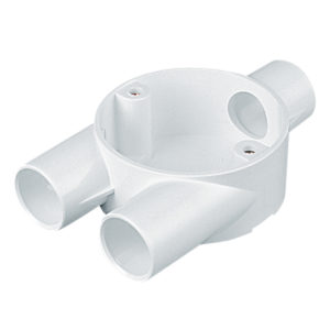 25MM PVC Conduit Y Box - White