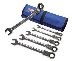 Fai/Full 6Pc Ratchet Com Spanner Set Tool Roll