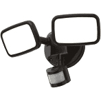 Lynn Security Twin Spotlight With Pir Black
