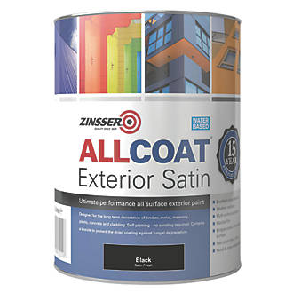 Zinsser Allcoat Exterior (Water Based) Satin 1L Black