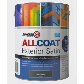 Zinsser Allcoat Exterior (Water Based) Satin 5L Anthracite (RAL 7016)