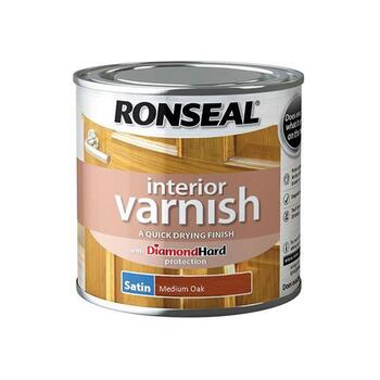 Ronseal Interior Varnish Medium Oak Satin 250Ml