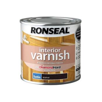 Ronseal Interior Varnish Walnut Satin 250Ml